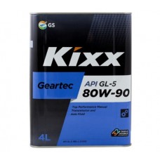Масло трансмиссионное KIXX Geartec API GL-5 80W-90 4л